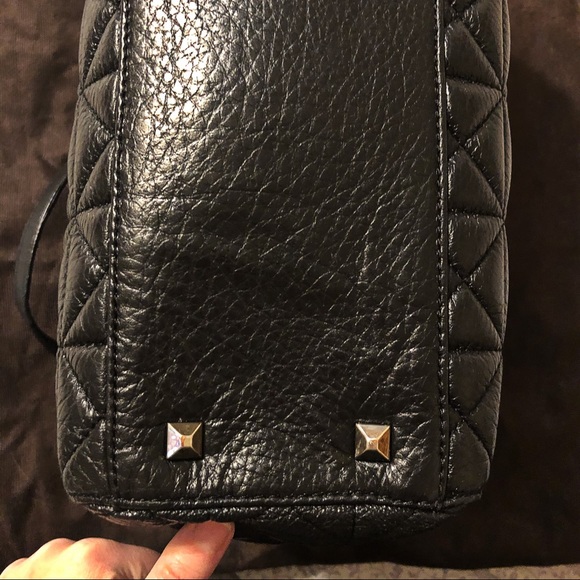 SOLD Kate Spade Black Leather Quilted Tote - Picture 4 of 8